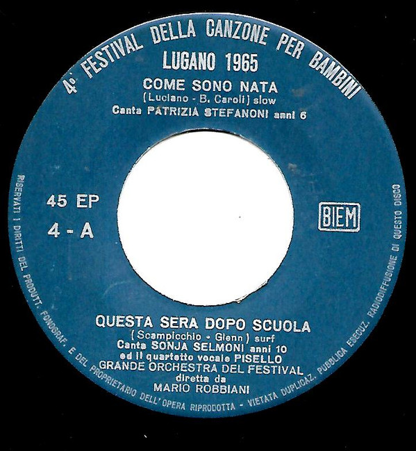 baixar álbum Various - IV Festival Della Canzone Per Bambini 1965