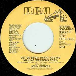 John Denver - Let Us Begin (What Are We Making Weapons For?) album cover