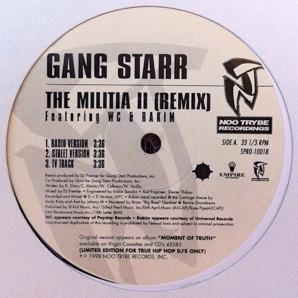 Gang Starr – The Militia II (Remix) / The Militia (Soul Brother 