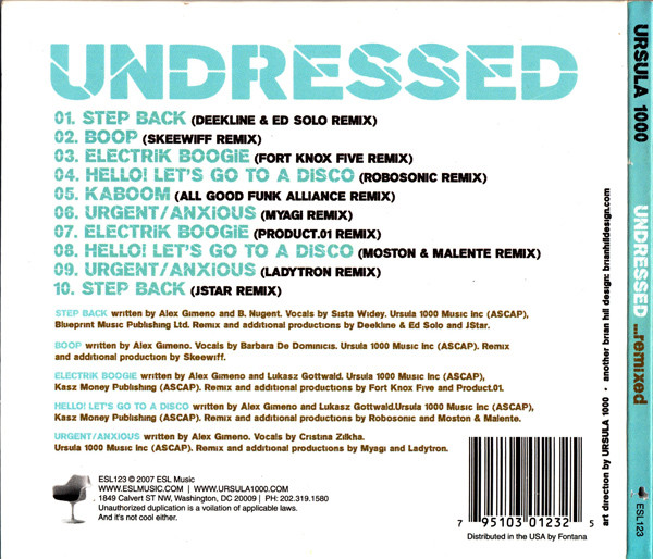 télécharger l'album Ursula 1000 - Undressed Remixed