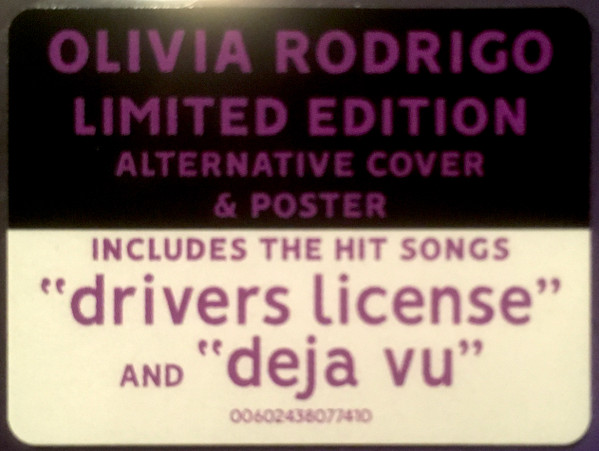 Olivia Rodrigo Sour Limited Edition CD Drivers License , Good 4 U  602438077410