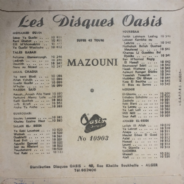 lataa albumi Mazouni - Trig El Mahaba Yferredj Rabi