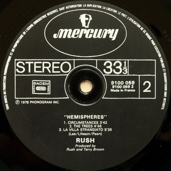 Rush - Hemispheres | Mercury (9100 059) - 6