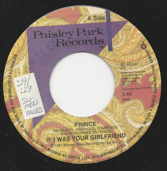 Prince - If I Was Your Girlfriend | Releases | Discogs