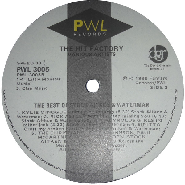 télécharger l'album Various - Hit Factory 2 The Best Of Stock Aitken Waterman