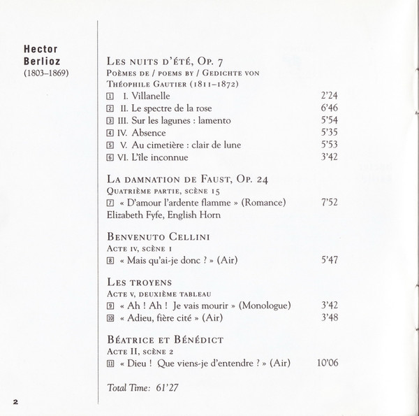 télécharger l'album Susan Graham , Berlioz, Orchestra Of The Royal Opera House, John Nelson - Les Nuits DÉté