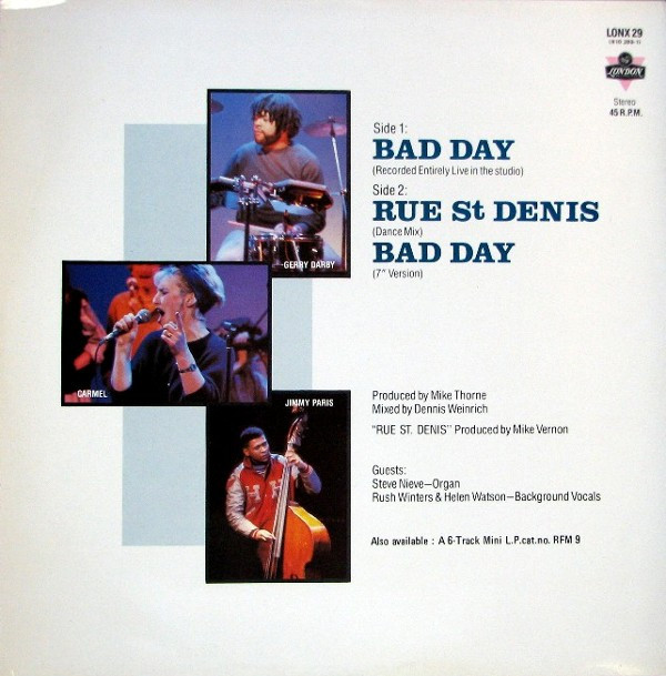 ladda ner album Carmel - Bad Day