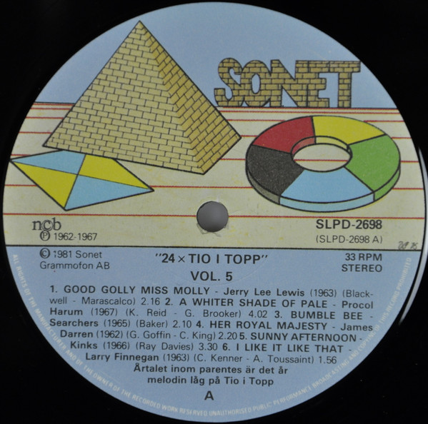 Album herunterladen Various - 24 x Tio i Topp Radioprogrammet 1961 1974 Volym 5