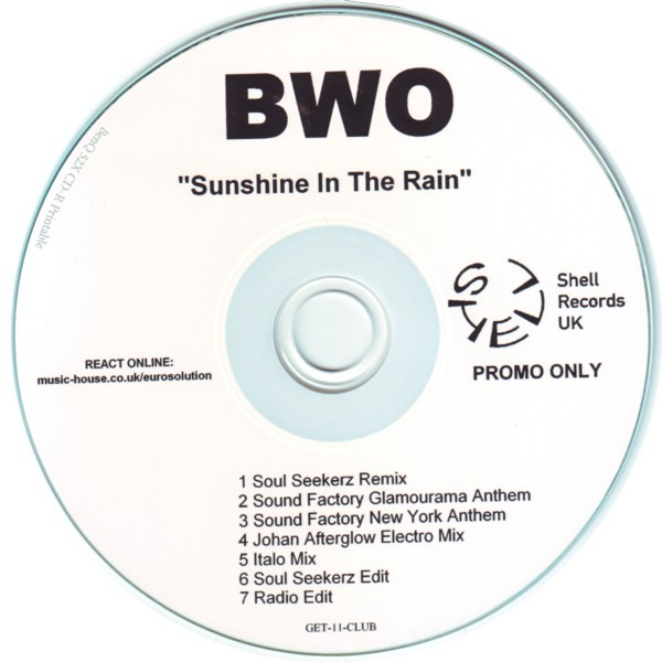 BWO – Sunshine In The Rain (Remix) (2008, CD) - Discogs