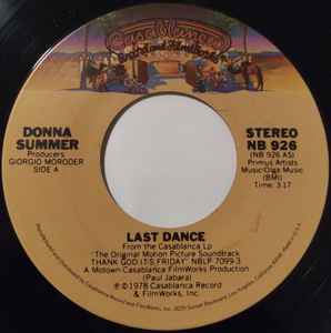 Donna Summer – Last Dance (1978, PRC Pressing, Vinyl) - Discogs