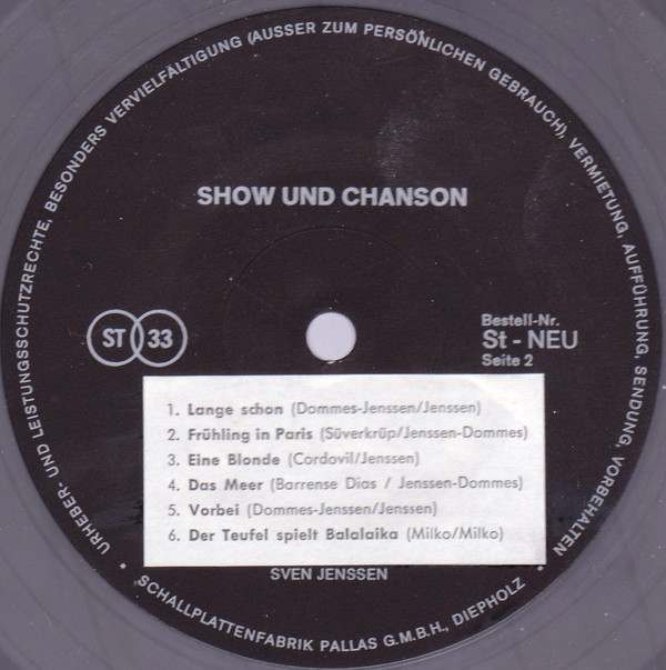 télécharger l'album Sven Jenssen - Show und Chanson