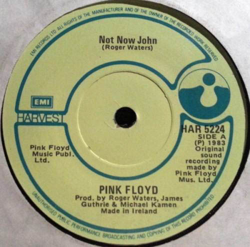 Vinile 45 dei Pink Floyd Not Now John - Autografato - CharityStars