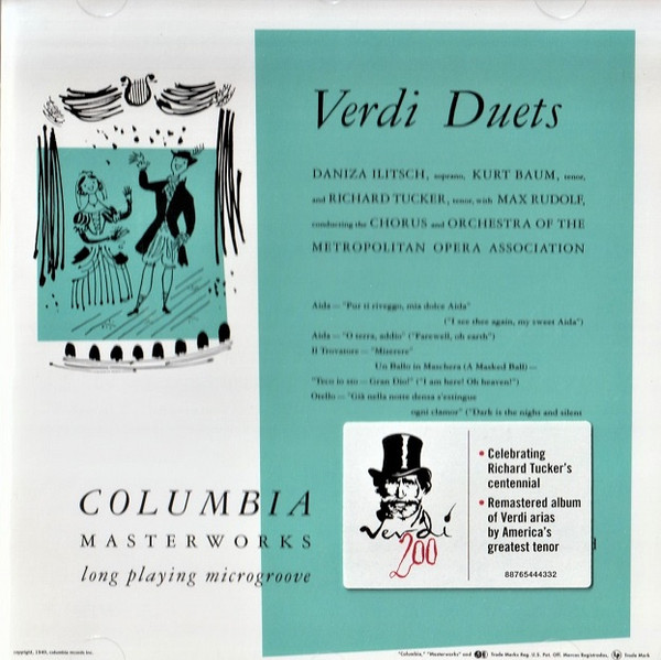 Verdi, Daniza Ilitsch, Kurt Baum, Richard Tucker, Max Rudolf