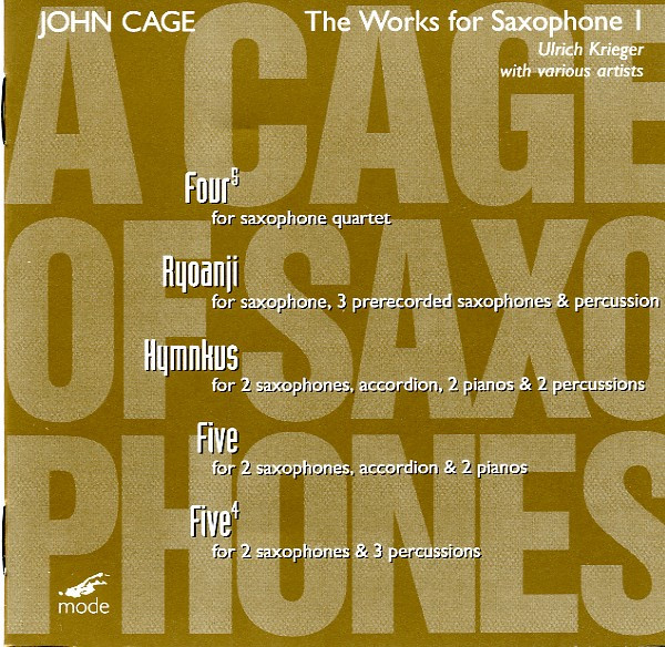 last ned album John Cage - The Works For Saxophone 1