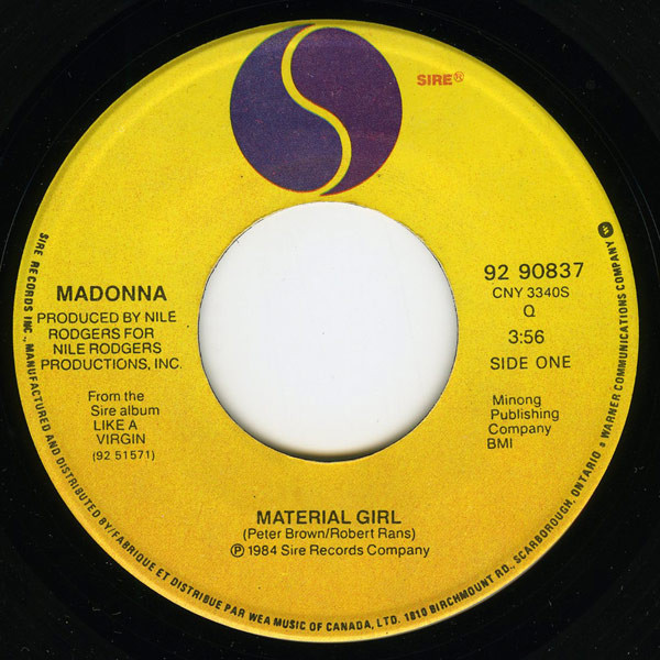 Madonna - Material Girl | Sire (92 90837) - 3