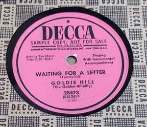 Goldie Hill - I Let The Stars Get In My Eyes / Waiting For A Letter album cover