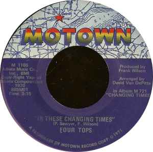 Four Tops – In These Changing Times (1971, Vinyl) - Discogs