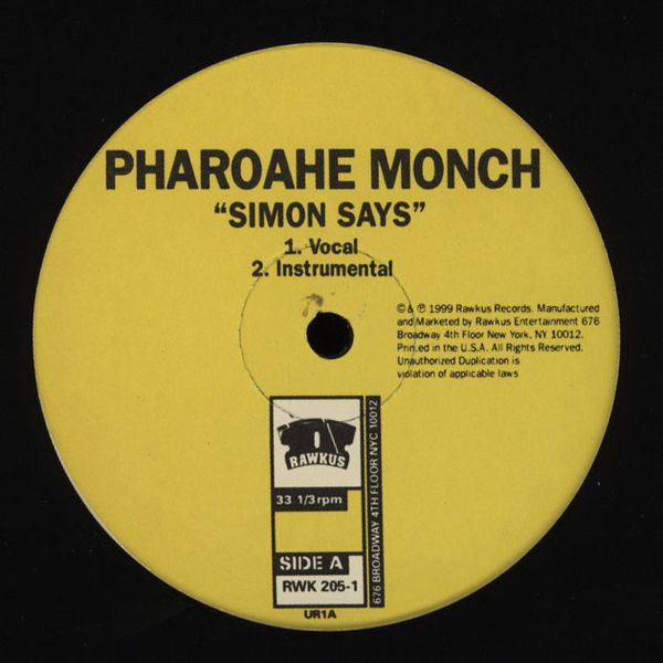 Pharaoh Monch - Simon Says (Rawkus '99) : r/90sHipHop