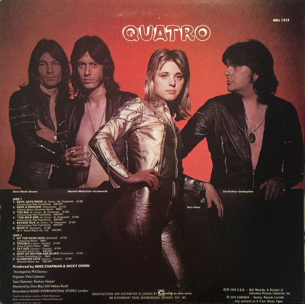 Suzi Quatro - Quatro | Bell Records (BELL 1313) - 2