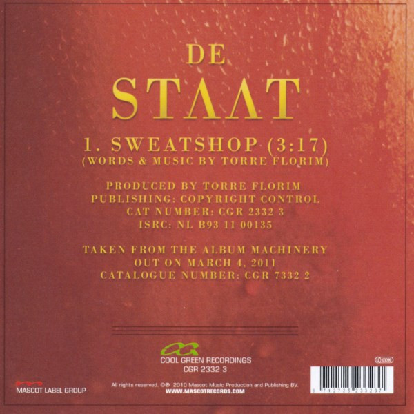 télécharger l'album De Staat - Sweatshop