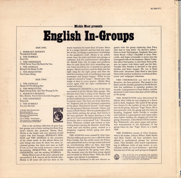 lataa albumi Various - English In Groups