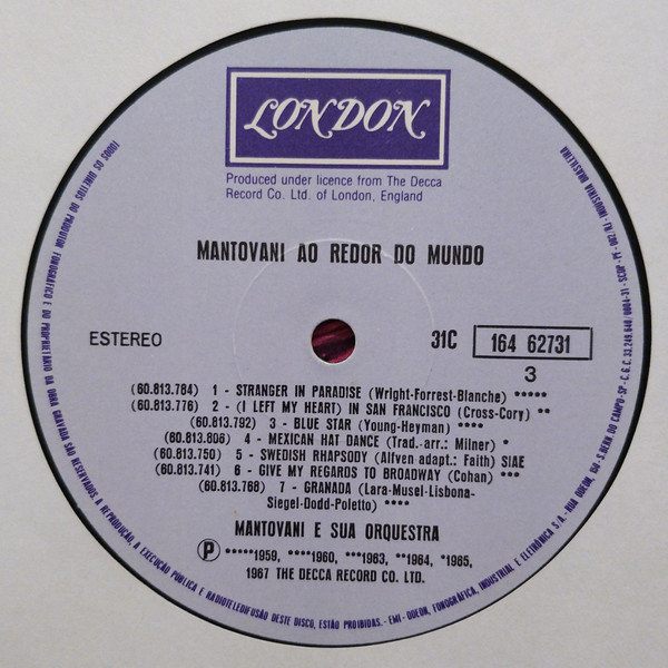 télécharger l'album Mantovani And His Orchestra - Ao Redor Do Mundo