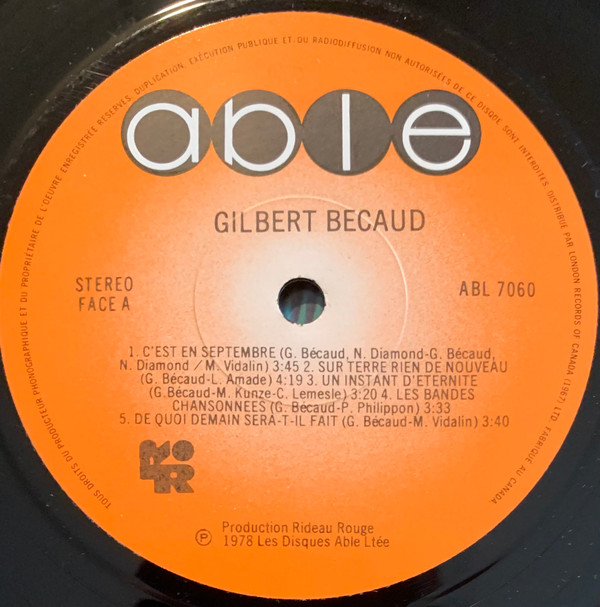 Gilbert Bécaud - Gilbert Bécaud | Able (ABL-7060) - 5