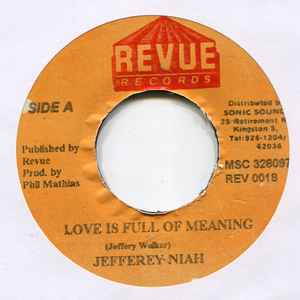 Jefferey Niah - Love Is Full Of Meaning / Faithfully album cover