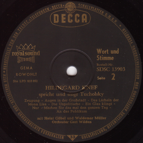 télécharger l'album Hildegard Knef Spricht Und Singt Tucholsky - Hildegard Knef Spricht Und Singt Tucholsky