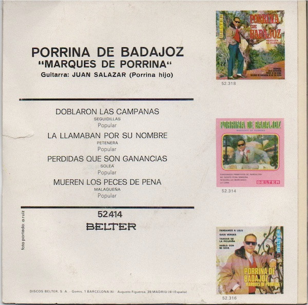 descargar álbum Porrina De Badajoz Marques De Porrina - Doblaron Las Campanas
