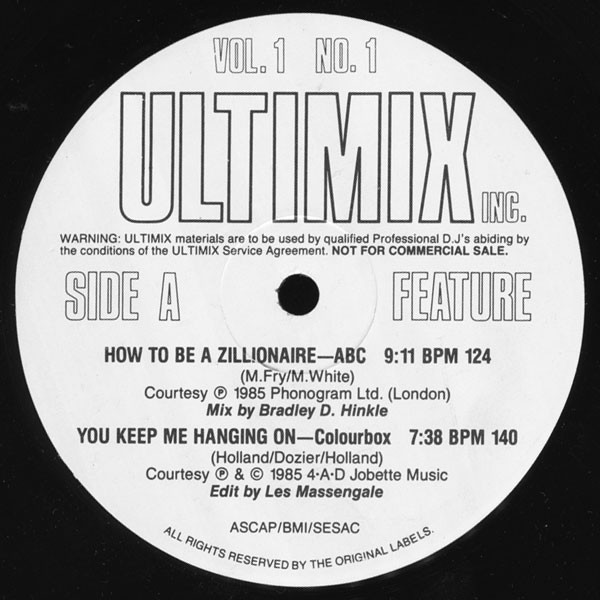 Ultimix Volume 1 Number 1 (1986, Vinyl) - Discogs