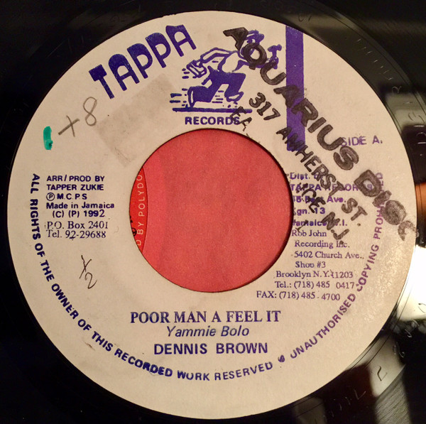 Dennis Brown – Poor Man Feel It (1992, Vinyl) - Discogs