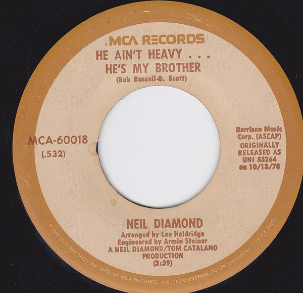 Album herunterladen Neil Diamond - Cracklin Rosie He Aint Heavy Hes My Brother