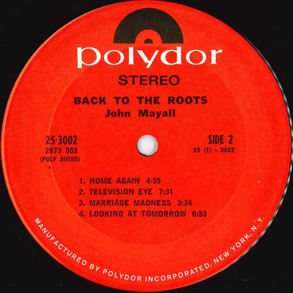 John Mayall - Back To The Roots | Polydor (25-3002) - 5