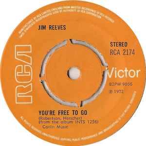 Jim Reeves - You're Free To Go album cover