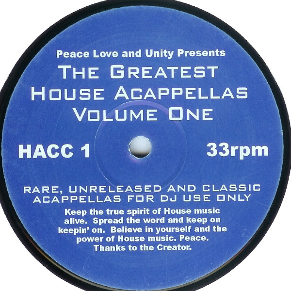 baixar álbum Various - The Greatest House Acappellas Volume One