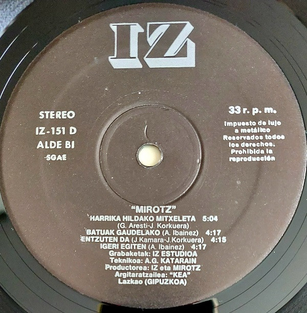 last ned album Mirotz - Harrika Hildako Mitxeleta