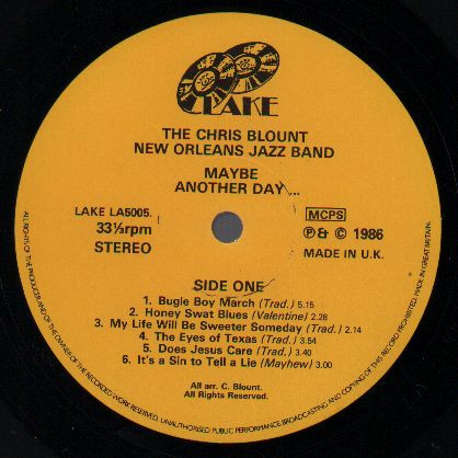 ladda ner album The Chris Blount New Orleans Jazz Band - Maybe Another Day