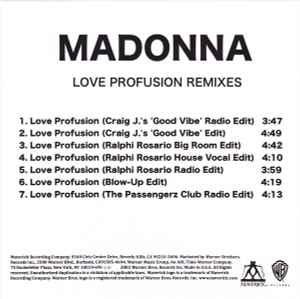 Madonna - Love Profusion - Single Lyrics and Tracklist