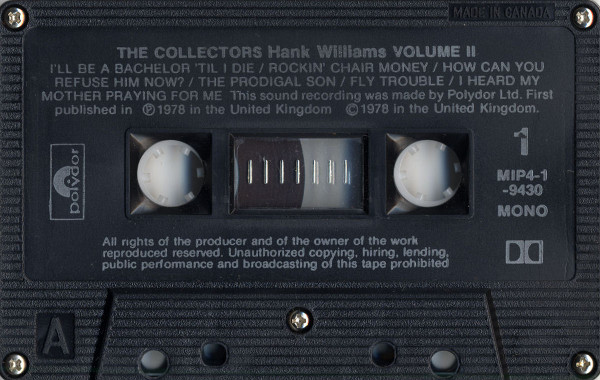 Hank Williams - The Collectors Volume II | Polydor (MIP4-1-9430) - 3