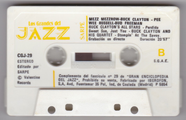 télécharger l'album Mezz Mezzrow Buck Clayton Pee Wee Russell Bud Freeman - Los Grandes Del Jazz 29