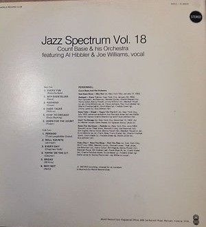 baixar álbum Count Basie & His Orchestra , Featuring Al Hibbler & Joe Williams - Jazz Spectrum Vol 18