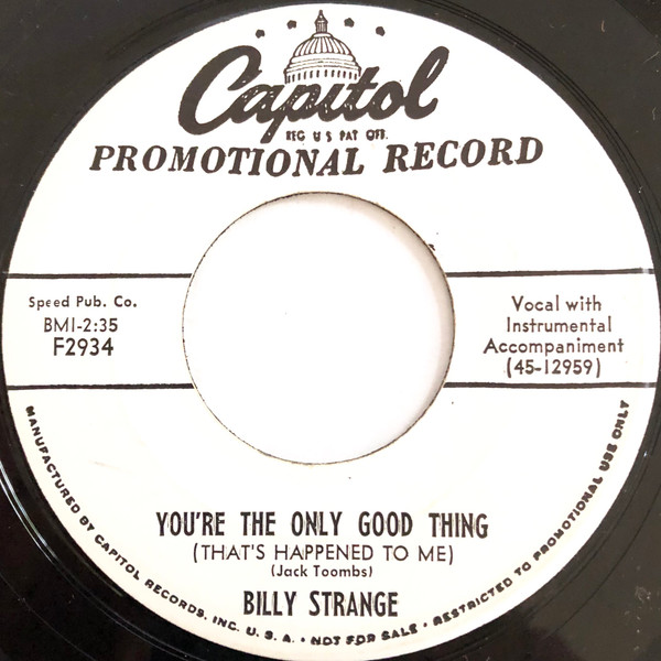 Album herunterladen Billy Strange - Youre The Only Good Thing Thats Happened To Me