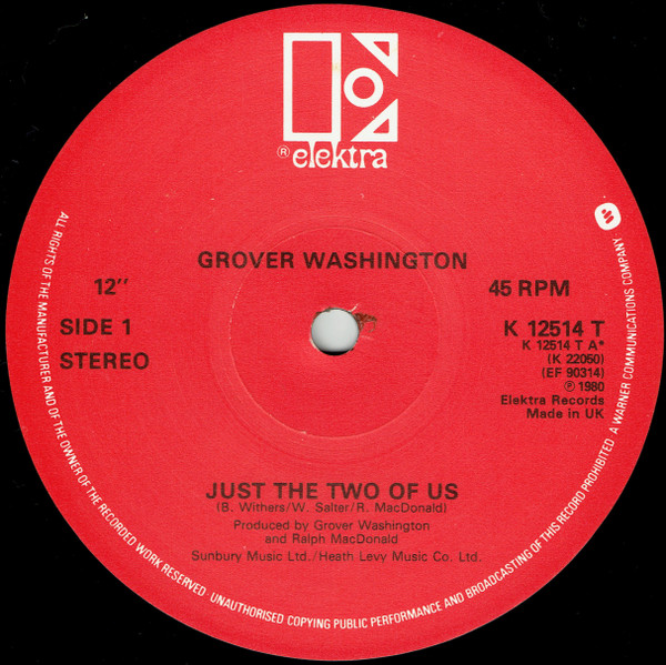 Grover Washington, Jr. & Bill Withers – Just The Two Of Us (1980, Vinyl) -  Discogs