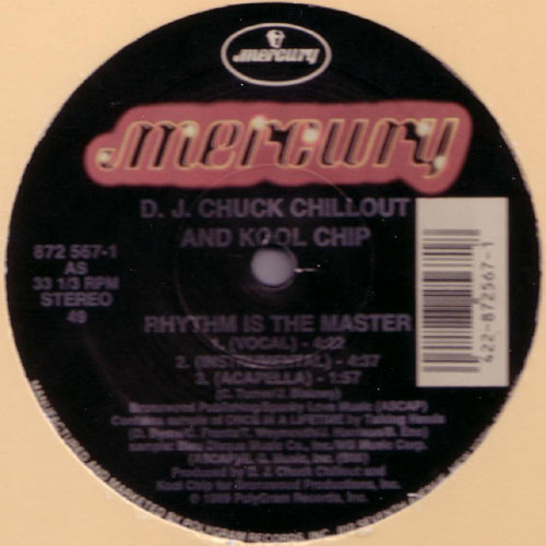 D.J. Chuck Chillout And Kool Chip – Rhythm Is The Master (1989