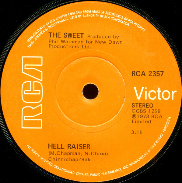 The Sweet - Hell Raiser, Releases