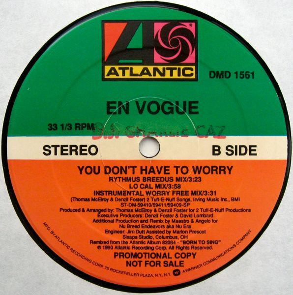 En Vogue – You Don't Have To Worry (1990, Vinyl) - Discogs