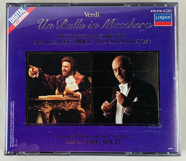 Album herunterladen Verdi, Luciano Pavarotti, Margaret Price, Renato Bruson, National Philharmonic Orchestra, Georg Solti - Un Ballo In Maschera