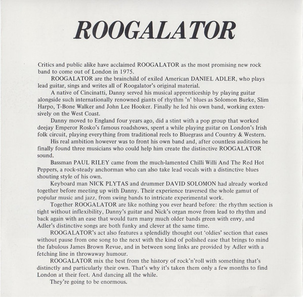 last ned album Danny Adler - The Roogalator Years