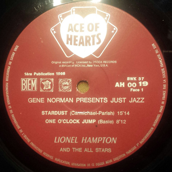 Lionel Hampton All Stars And The All Stars - Gene Norman Presents